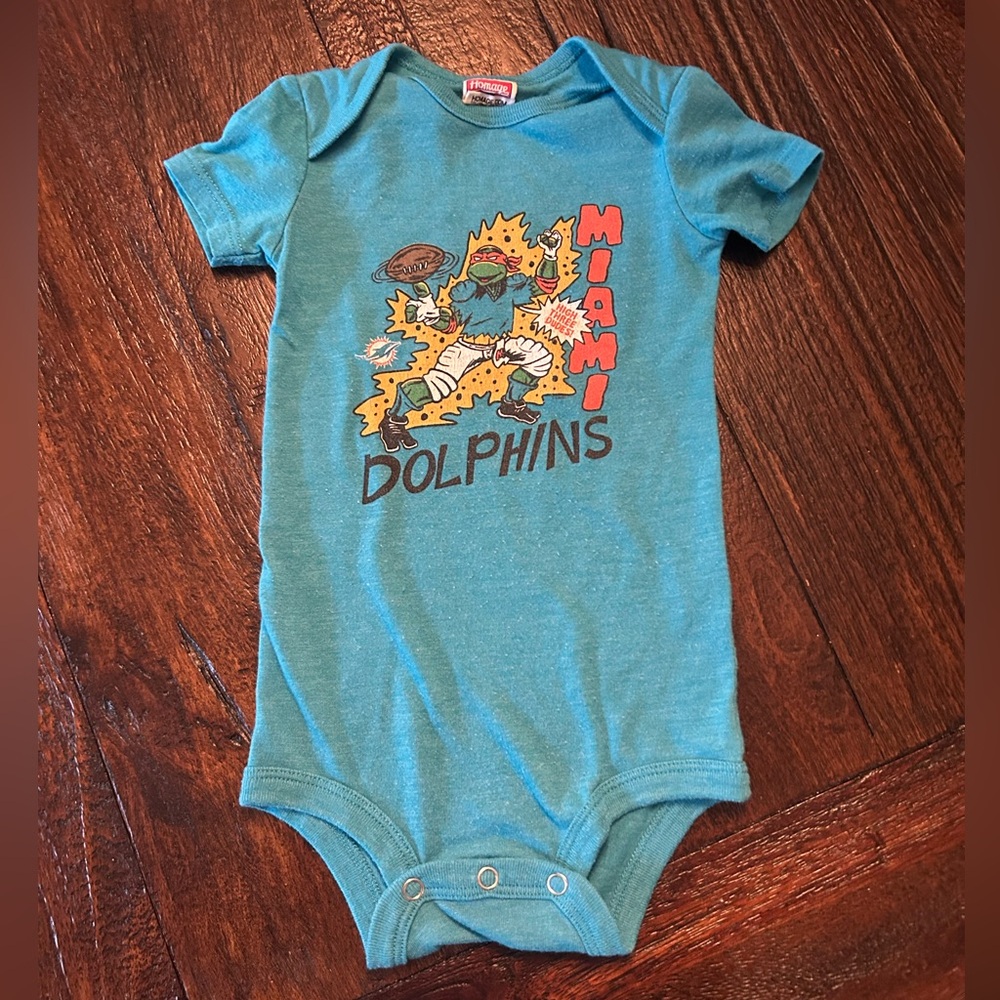 HOMAGE Miami Dolphins TMNT Bodysuit - Teal